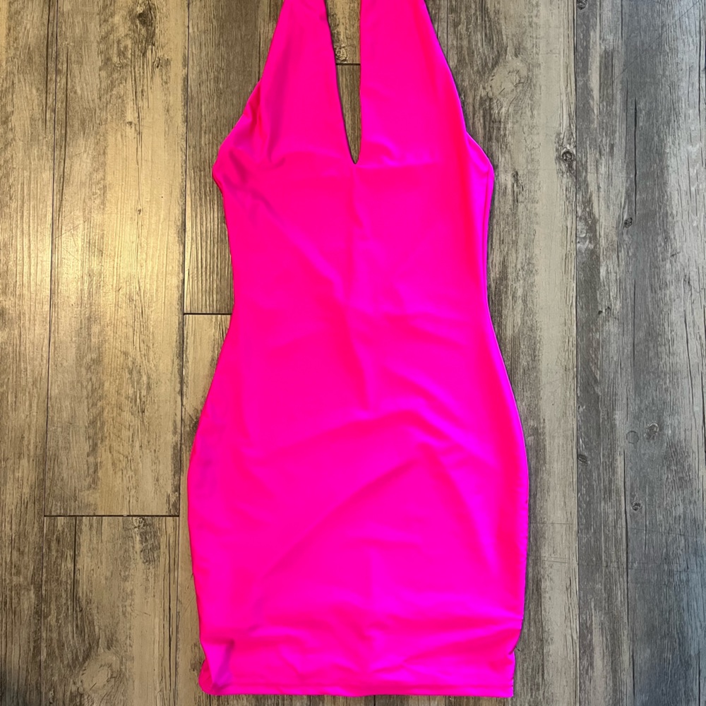NWT Superdown halter double lined barbie minidress